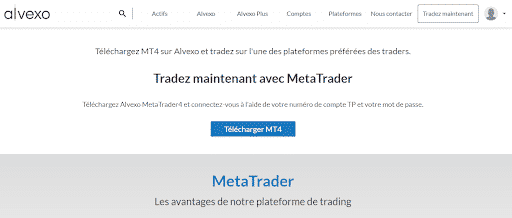 Installez Meta Trader 4 d'Alvexo
